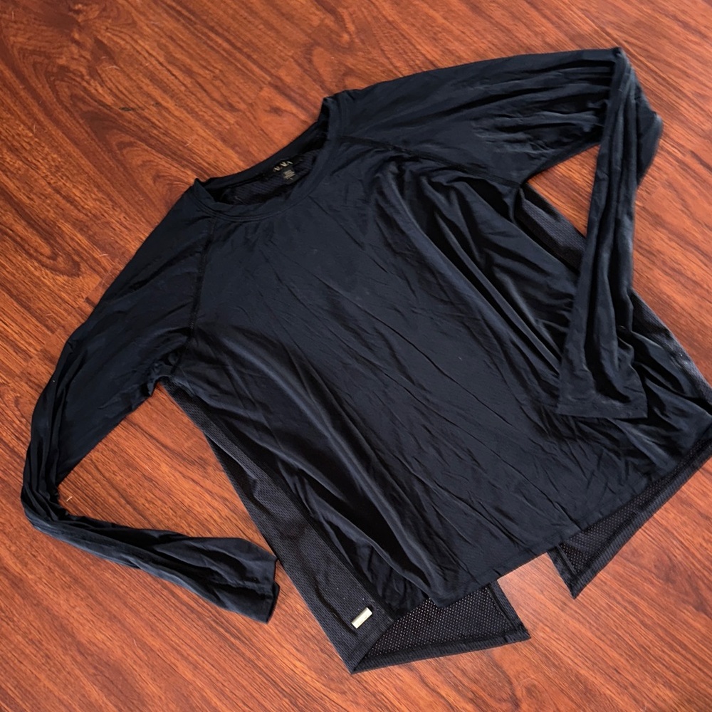 Alala Midnight Long Sleeve Tee with cool cross cross back size large